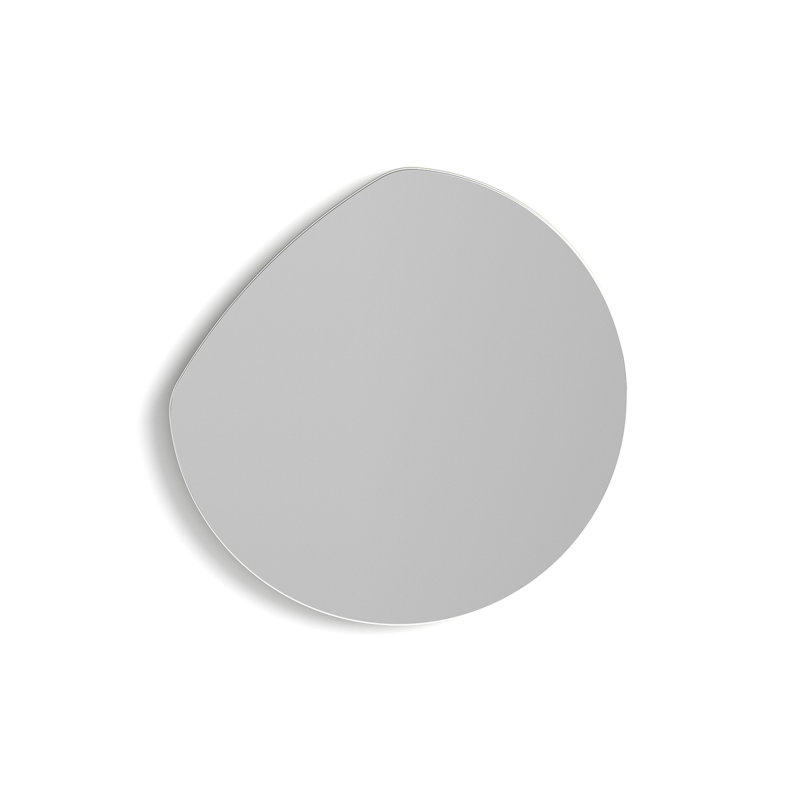 Round Framed Wall Mounted Accent Mirror, 63.5 cm H x 63.5 cm W, Mustard
