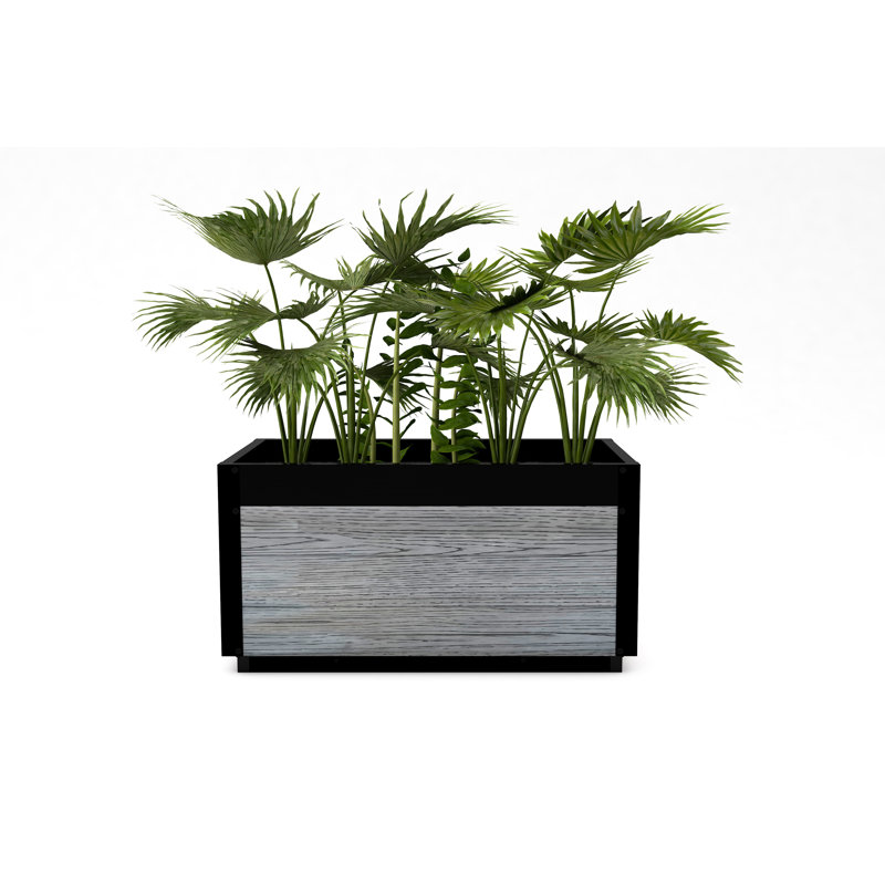 Delta Modern Vinyl Planter,, Gray, 15.5'' H x 30'' W x 17'' D