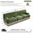 3-Seater Velvet Cloud Modular Sectional With Tassel Skirt, Button Tufted Design, High-Density Foam, And Premium Wooden Base For Living Room