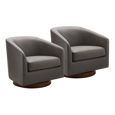 Fauteuil demi-tonneau pivotant Bennett (ensemble de 2)