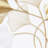 Gold Metal Leaf Wall Decor with White Accents 25" x 2" x 40"