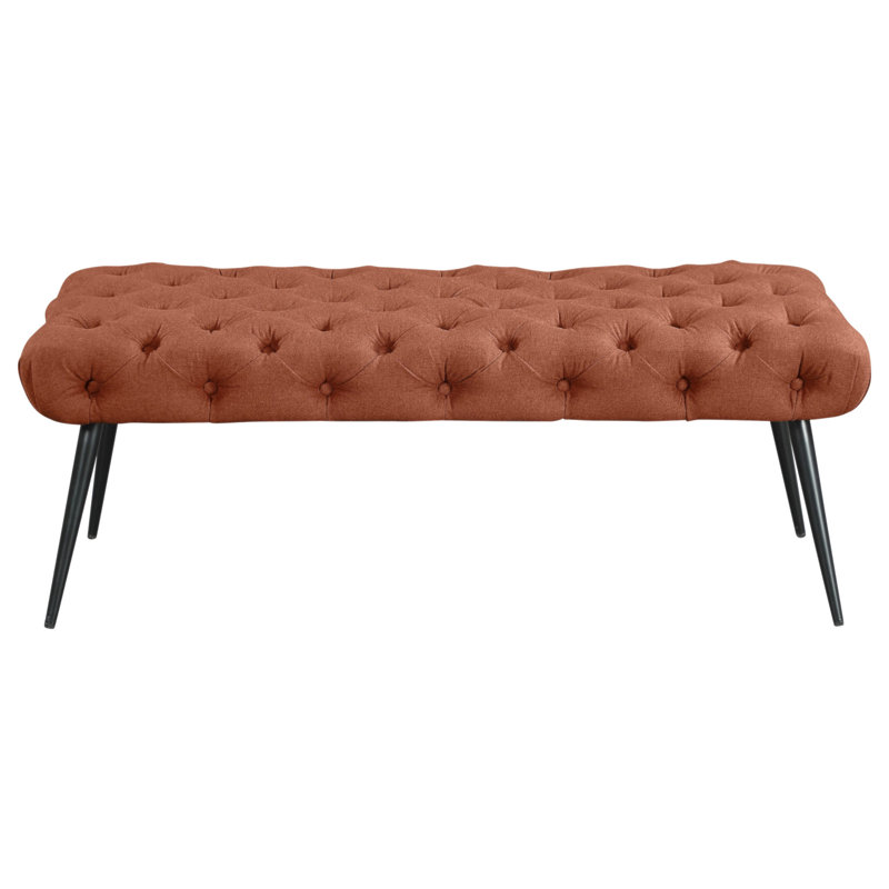 Banc rembourré Galiano, Noir, Rouille