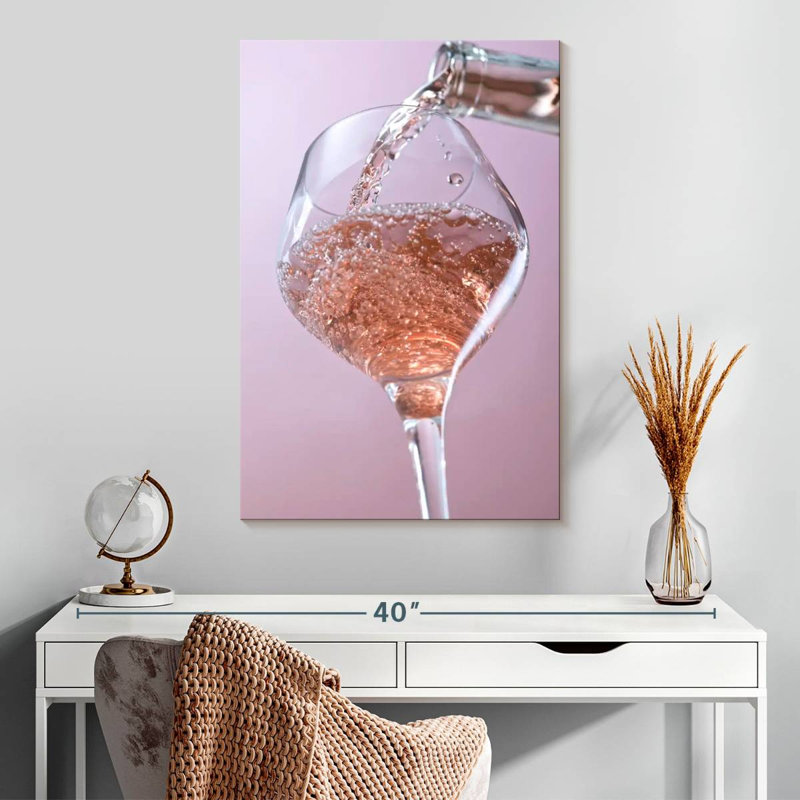 Yarlin Bubbly Rose Wine, 30" H x 20" W