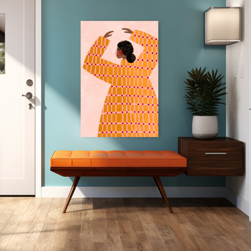 Art contemporain contemporain abstrait coloré, H 48 po x l 32 po