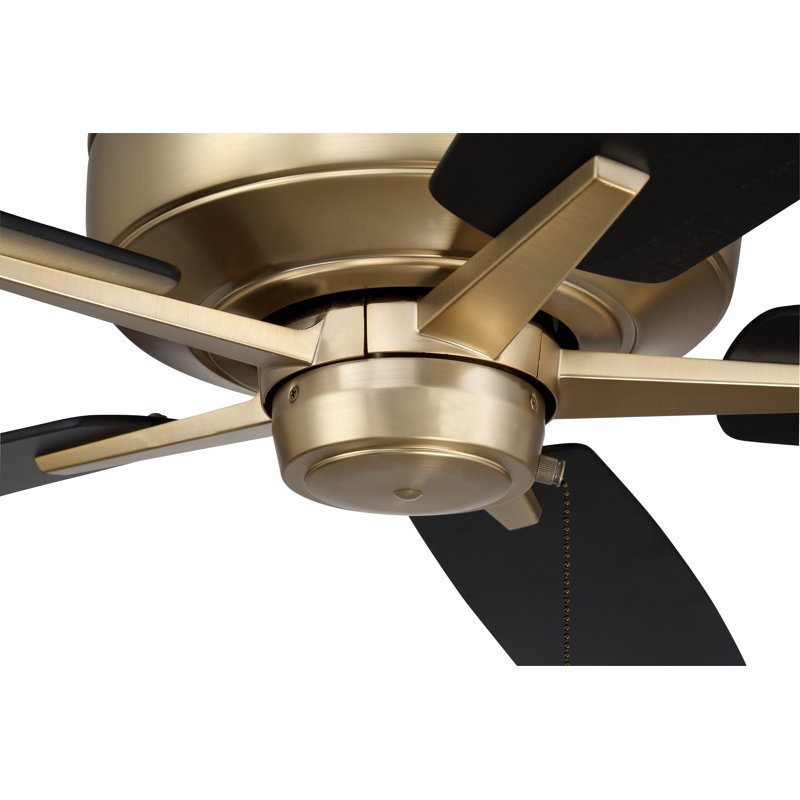 Super Pro 60" Fan 60'' Ceiling Fan, Satin Brass/Black