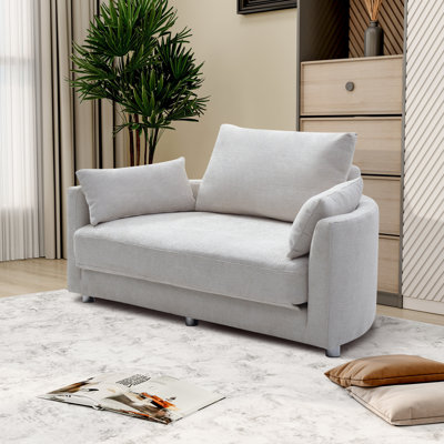 Upholstered Foldable Sleeper Sofa Bed