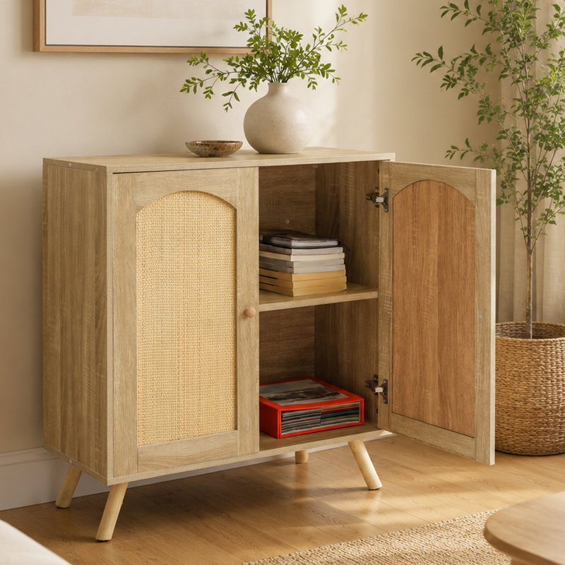Almath Wicker/Rattan Rectangle Accent Cabinet