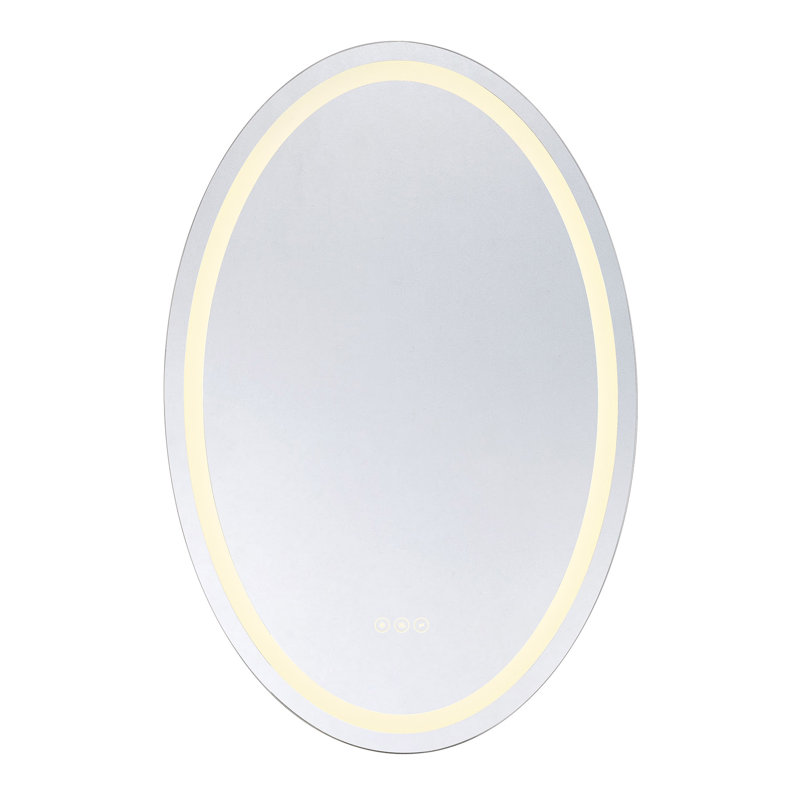 Orvix LED Oval Frontlit Mirror, 36" x 24", Oval