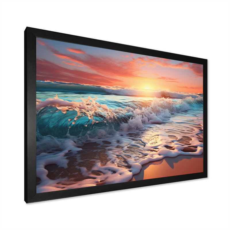 Sunset Horizon IV, reproduction d'art sur toile, H 30 po x l 40 po x P 1,5 po, Cadre simple noir