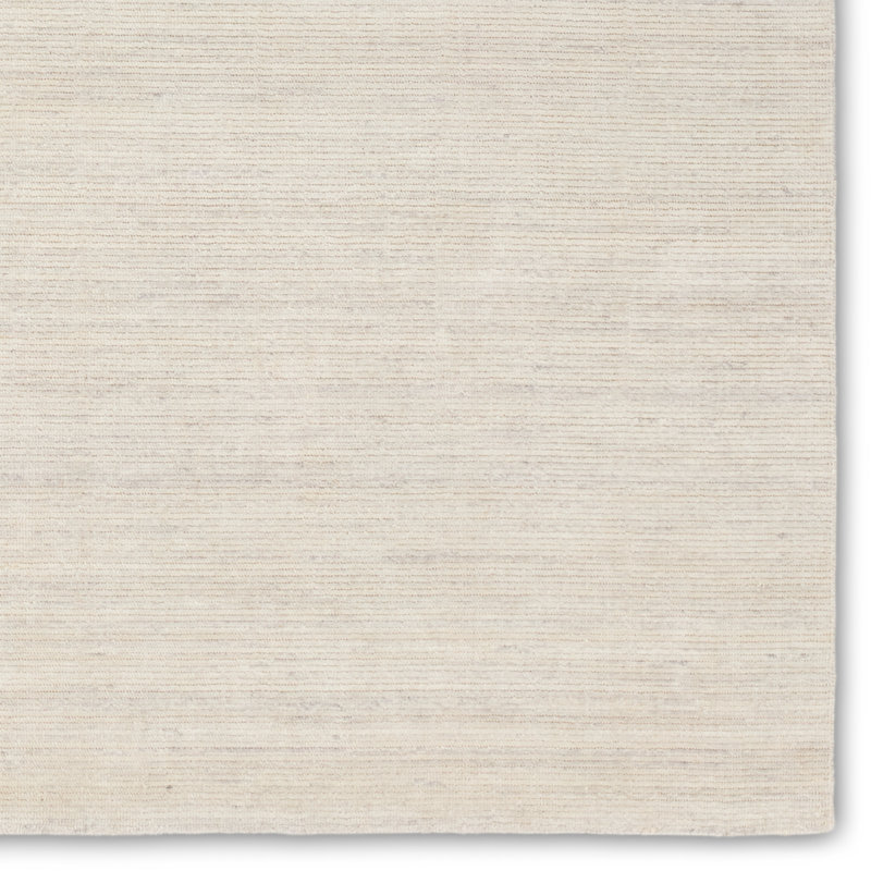Kohdyn Danan Handmade Solid Cream Area Rug, Rectangle 10' x 14'