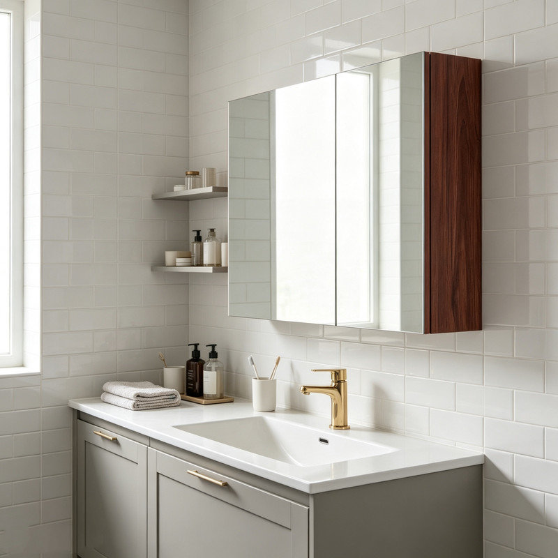 W H Medicine Cabinet Mirror