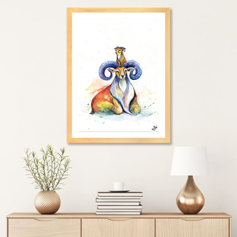 Décoration murale pour enfants Uncanny Urial, H 24 po x l 16 po x P 1 po, Papier encadré naturel