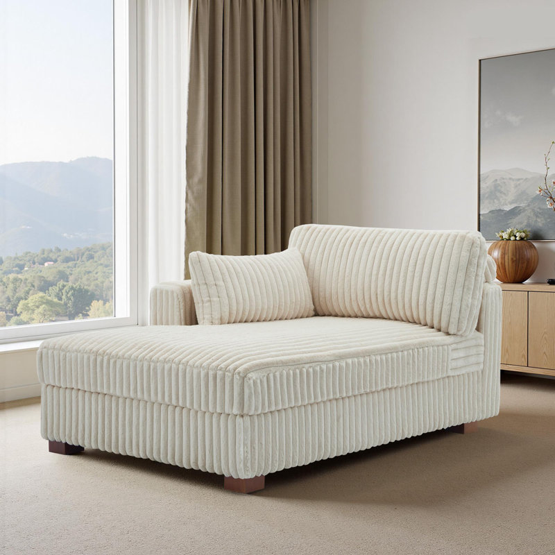 Bukvice Chaise Lounge, Left Hand Facing, White