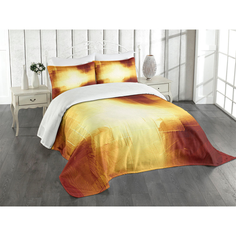 White Quilted Queen Bedspread Set with Pillow Shams