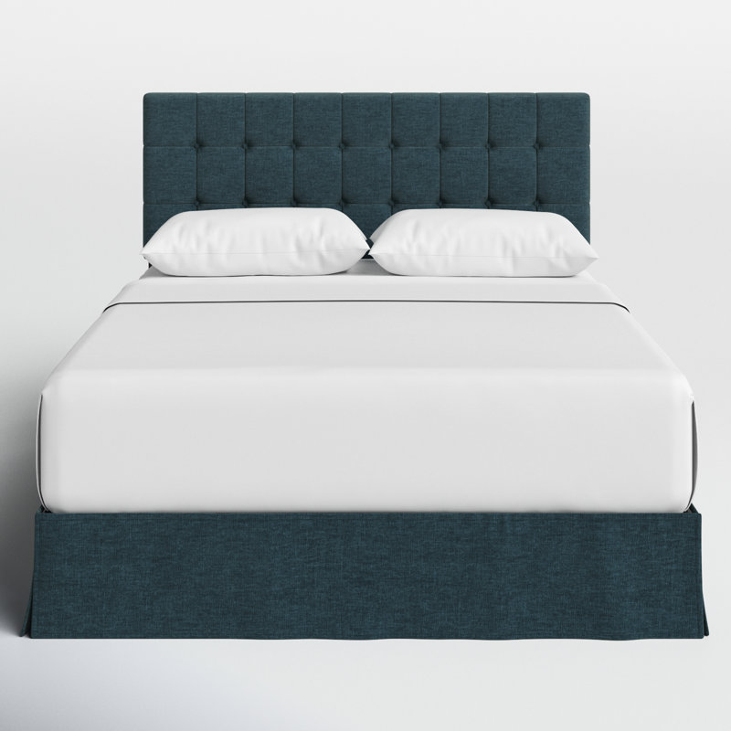 Ambria Upholstered Bed, Denim Blue, Queen