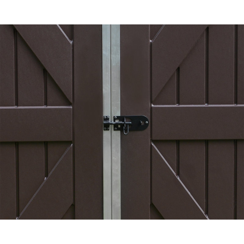 Tan and Brown Polycarbonate Aluminum Storage Shed