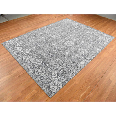 Tapis unique en laine nouvel âge 9 pi x 12 pi 2 po Tinaire