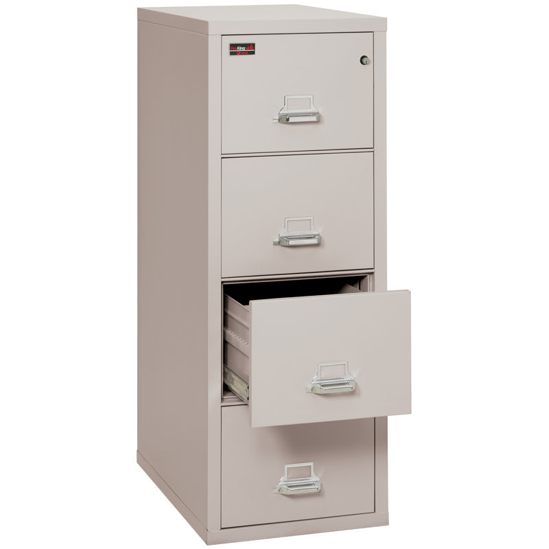 4 - Drawer File Cabinet, Platinum, Key Lock