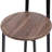 Counter Height Bar Stools  3 , Black & Walnut Brown. Metal Base With 220Lbs Weight Capacity. Ergonomic Seats. Modern Style For Kitchen Island, Lounge. User- Assembly Process 3 Stool , Height. Brown .