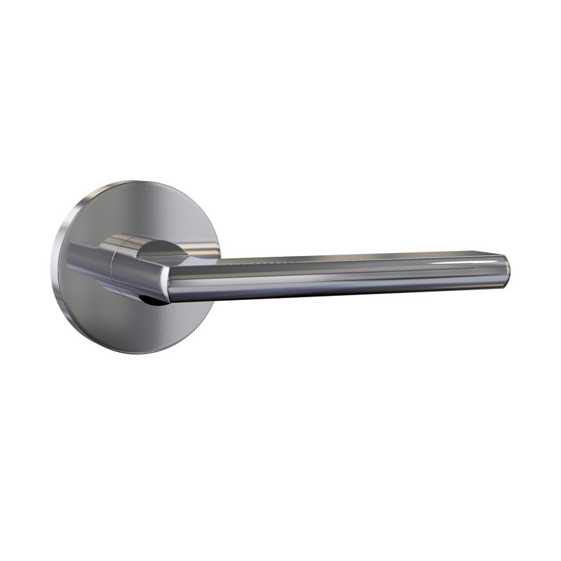 Bravura 939-6 Passage Charlotte Lever on Round Contemporary Rose in Oil Rubbed Bronze, Polished Chrome