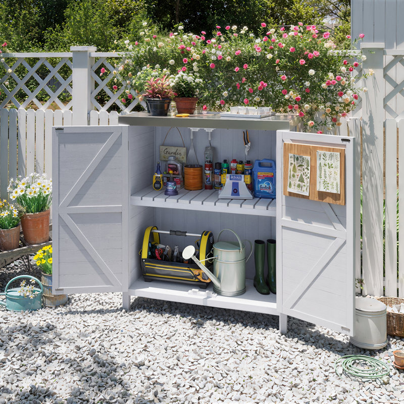 79x43x91cm Wooden Garden Storage Shed