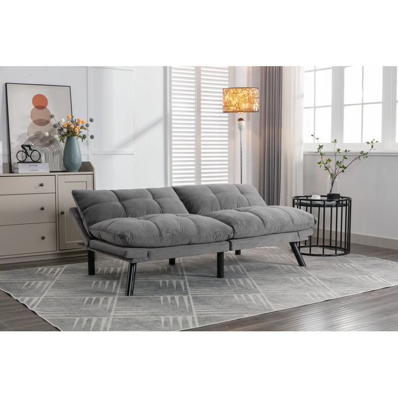 Canapé-lit pliant convertible gris clair, Gris clair