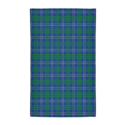 Tapis à carreaux bleu