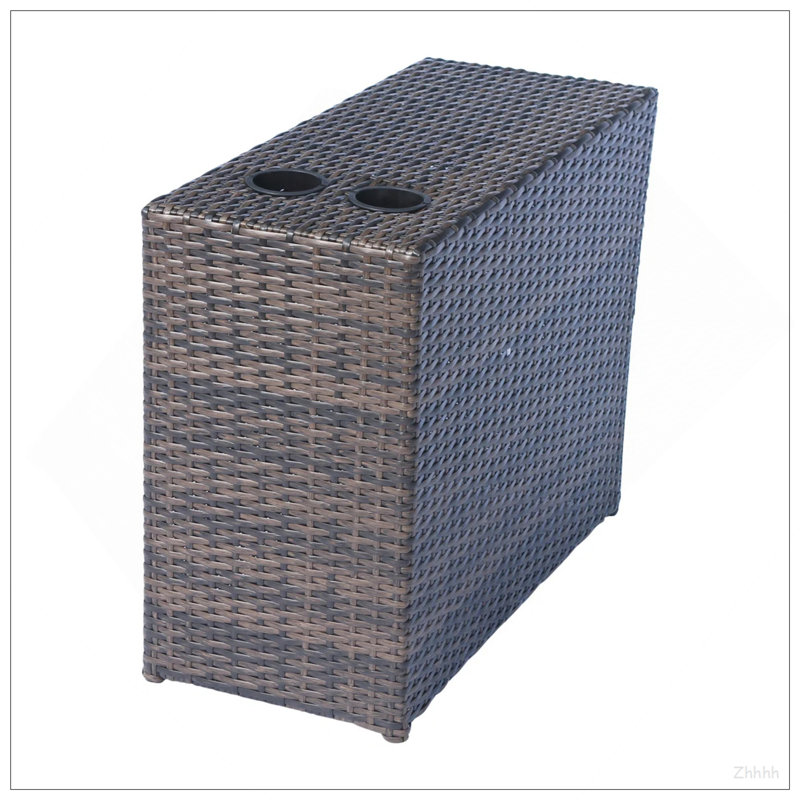 Ensemble de conversation d'extérieur pour 4 personnes avec coussins entièrement assemblé, Coussin beige / structure espresso