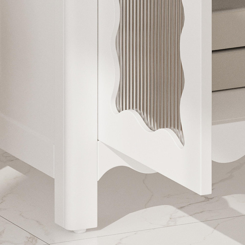 Meuble-lavabo de 30 po avec lavabo en céramique, armoire de rangement et tablettes réglables, Blanc