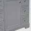 Meuble-lavabo 36 po sans lavabo, base d'armoire seulement, une armoire et six tiroirs, gris-100853123