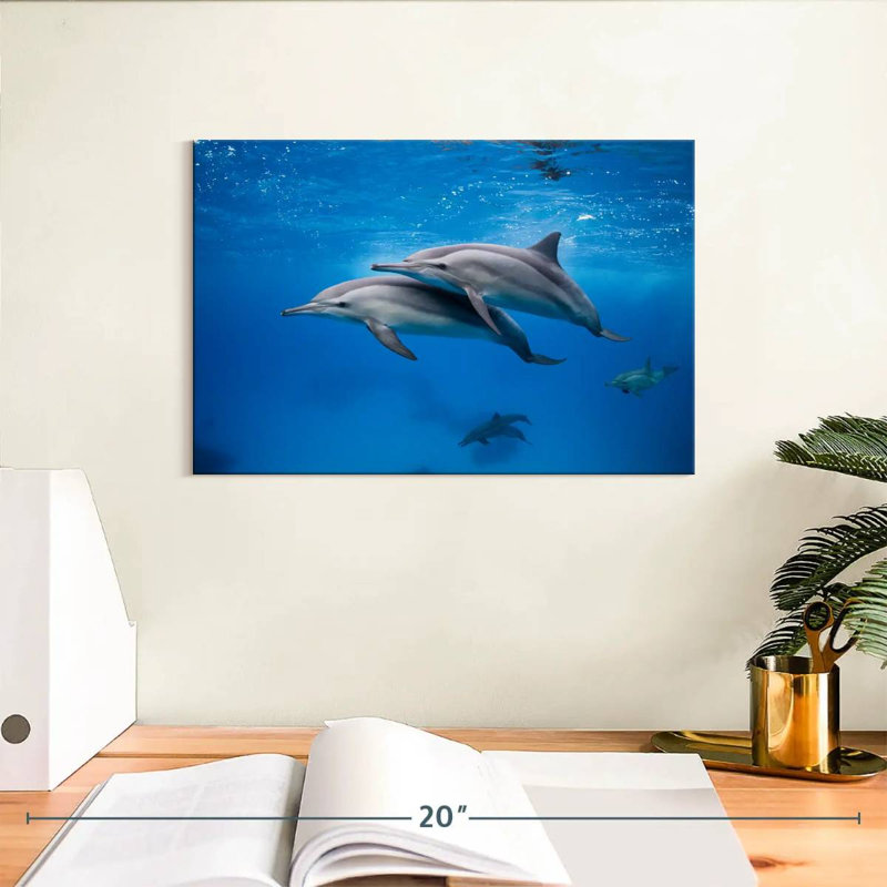 Brampt Swimming Dolphin Pair, 8" H x 12" W