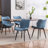 Upholstered Dining Chairs Faux Leather Side Chair With Metal Frame-2123006437