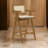 Alphild Upholstered Counter Stool with Solid Wood Frame