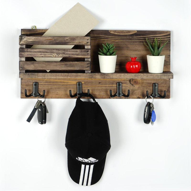 Cordula Solid Wood Wall 4 - Hook Wall Mounted Coat Rack