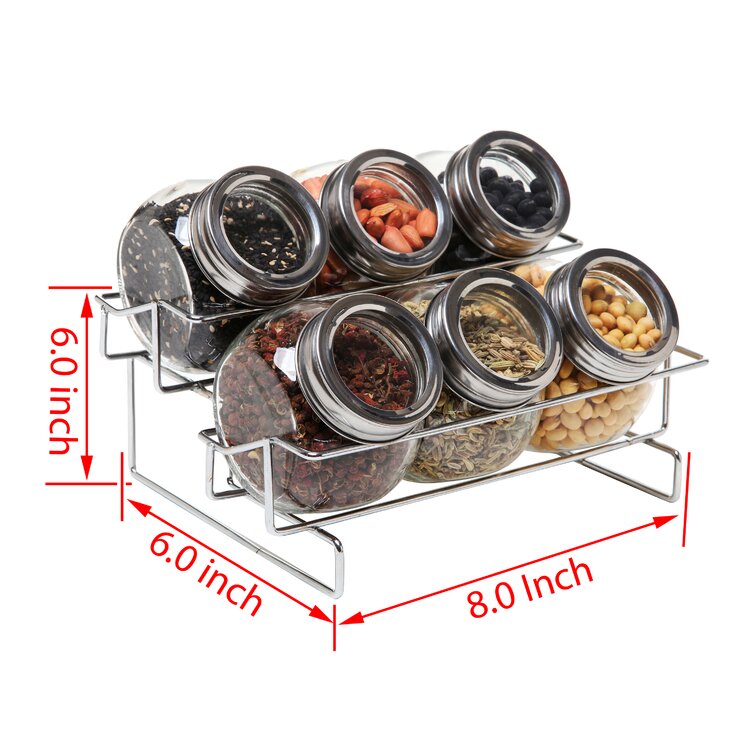 24 Jar Spice Jar & Rack Set (Set of 3) Prep & Savour