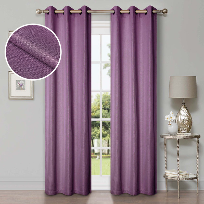 Wisteria Linen-Inspired Blackout Curtain Panels, 42" x 108", Set of 2