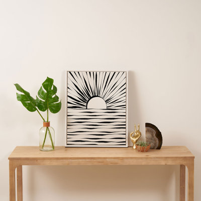 Reproduction d’art sur toile, "One-of-a-kind original minimal Sunrise" par Alisa Galitsynan