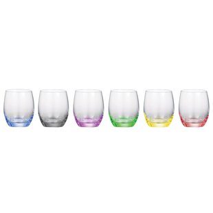 Wine Rainbow Glasses Set Of 8 in Rainbow - Homeware