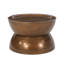 Table basse ronde de 24,5 pouces, conception de sablier moderne, fer avec finition bronze antique