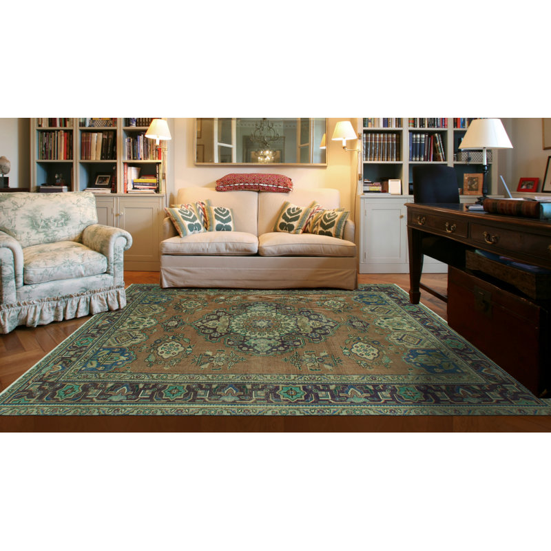 Tapis rouille finement vieilli Keelin