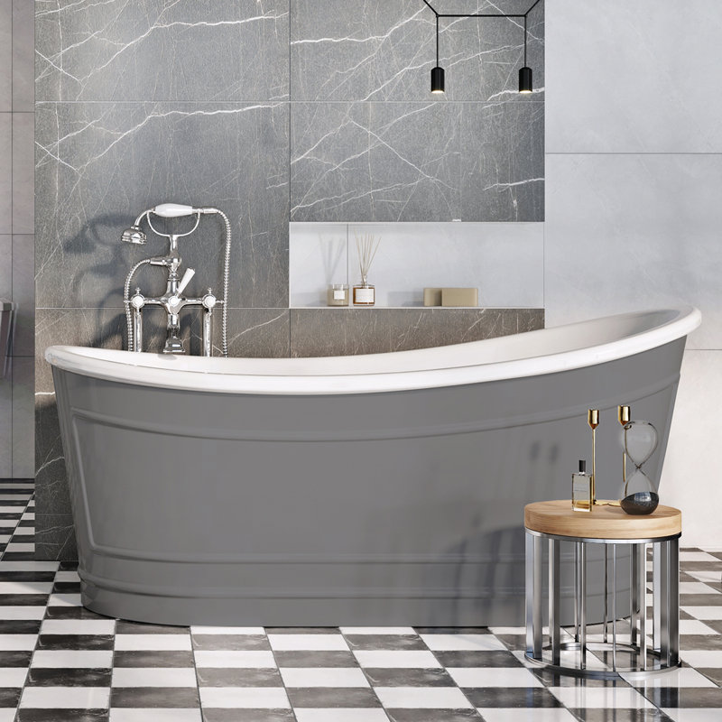 1675mm x 167.5mm Soaking Acrylic Bathtub