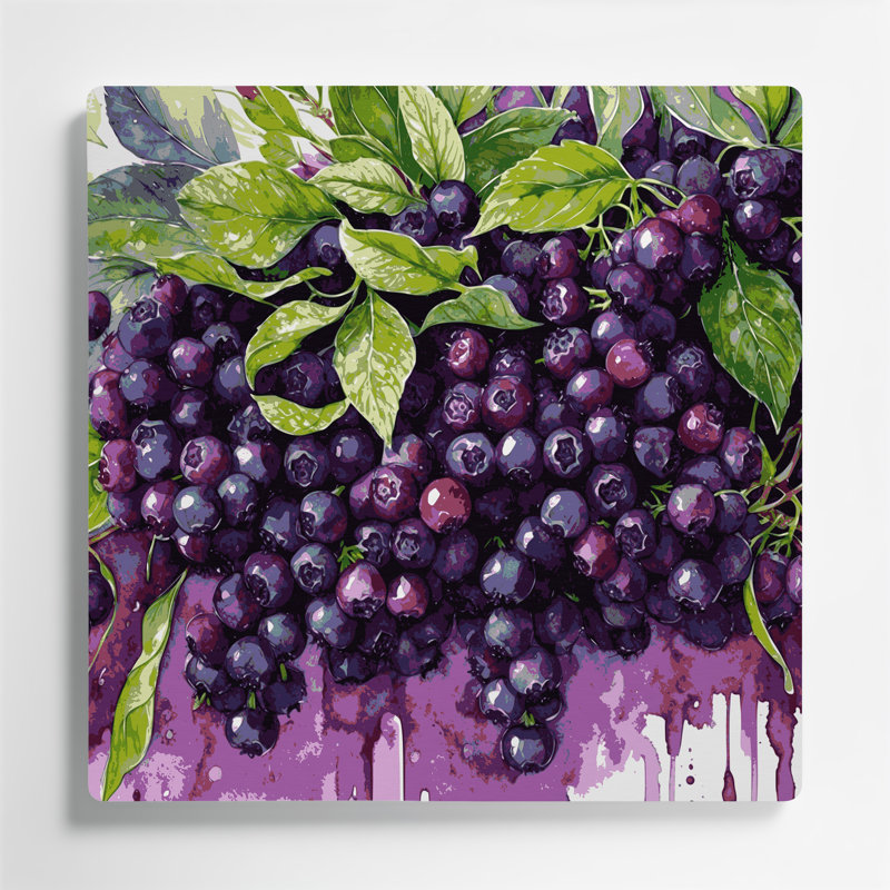 Art mural en métal «Fruit Marionberry», H 32 po x l 32 po