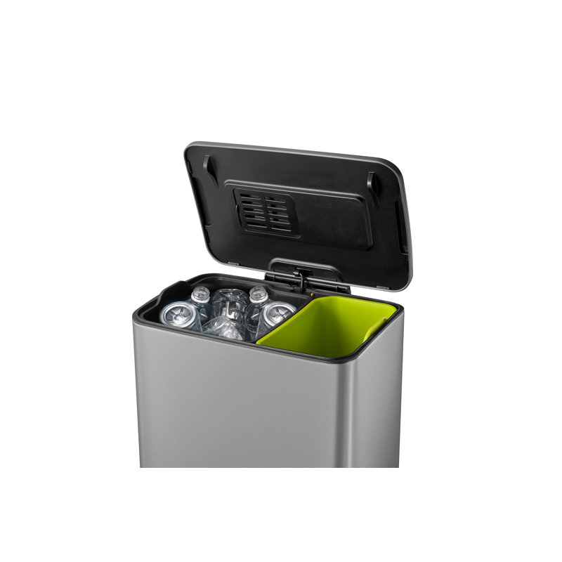 Steel Step On Recycling Bin - 56L