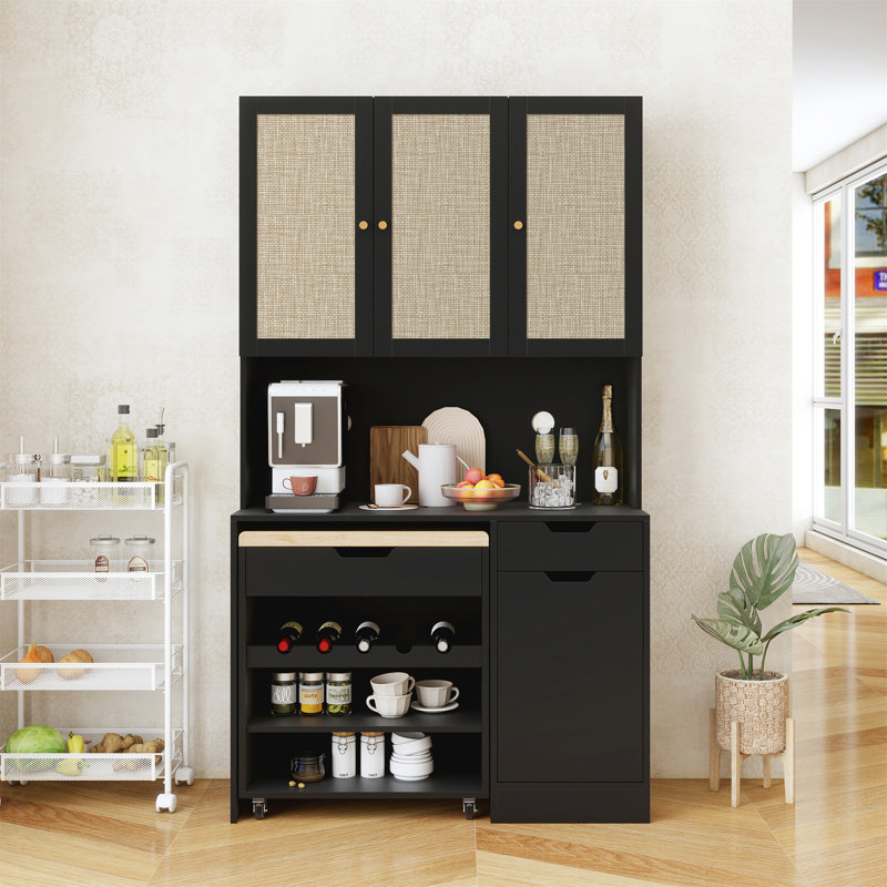 69.29" Kitchen Pantry Storage Cabinet