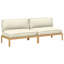  Ensemble de canapé avec coussin en bois d'acacia massif crème 2 pièces-112709805-112709807