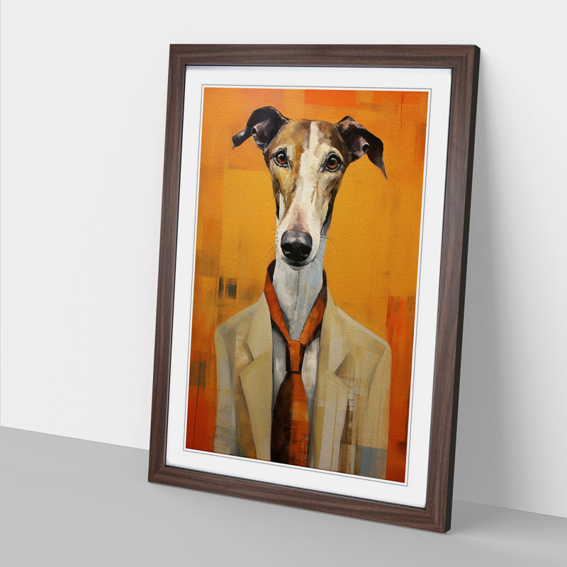 Greyhound Modern - Framed Print