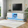 High-gloss Tv Stand With Smart Rgb Lighting & Storage