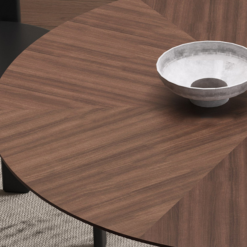 Table ronde pour petit appartement de style français, H 29,53 po x L 47,24 po x l 47,24 po