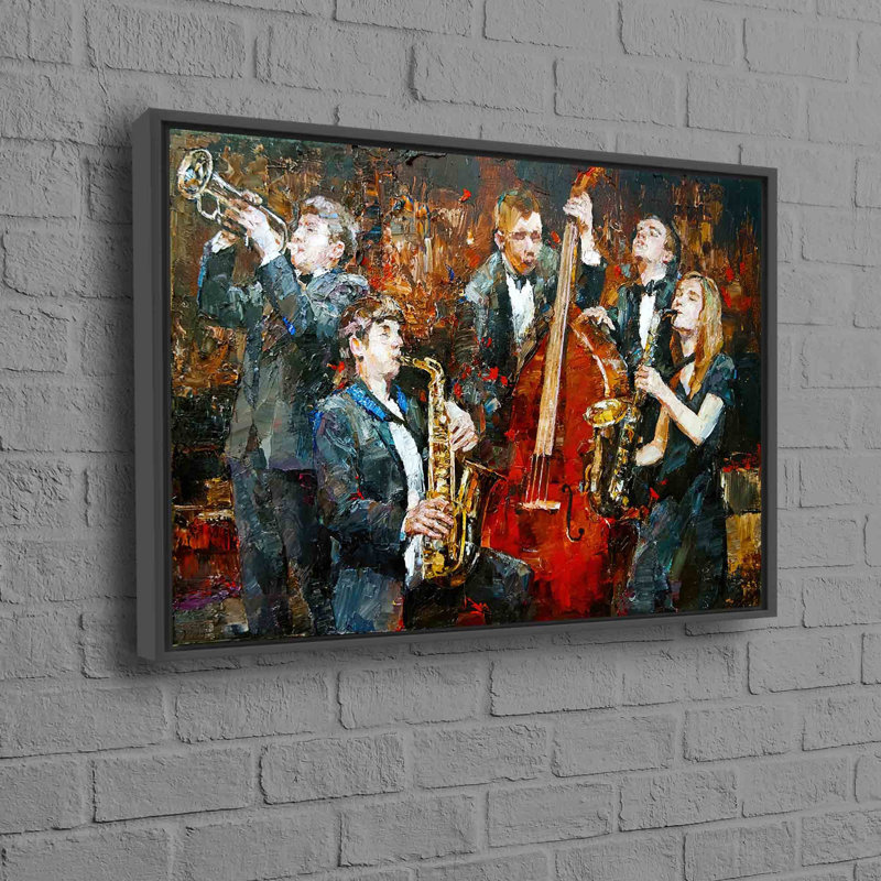 Print on Canvas, 40cm H x 60cm W, Framed Print without Mat, Black