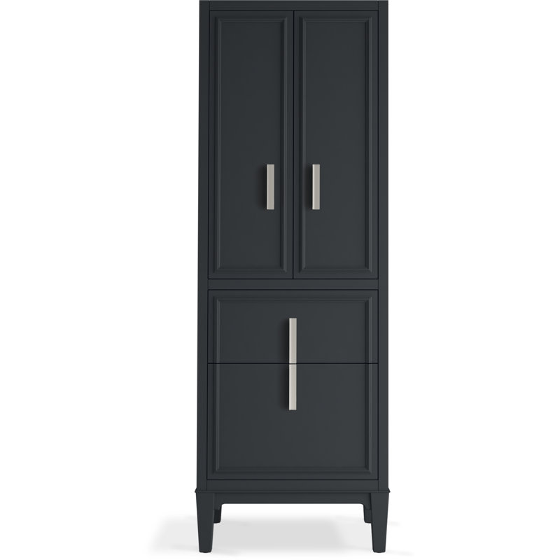 Southerk 70-In X 24-In Linen Tower, Slate Gray